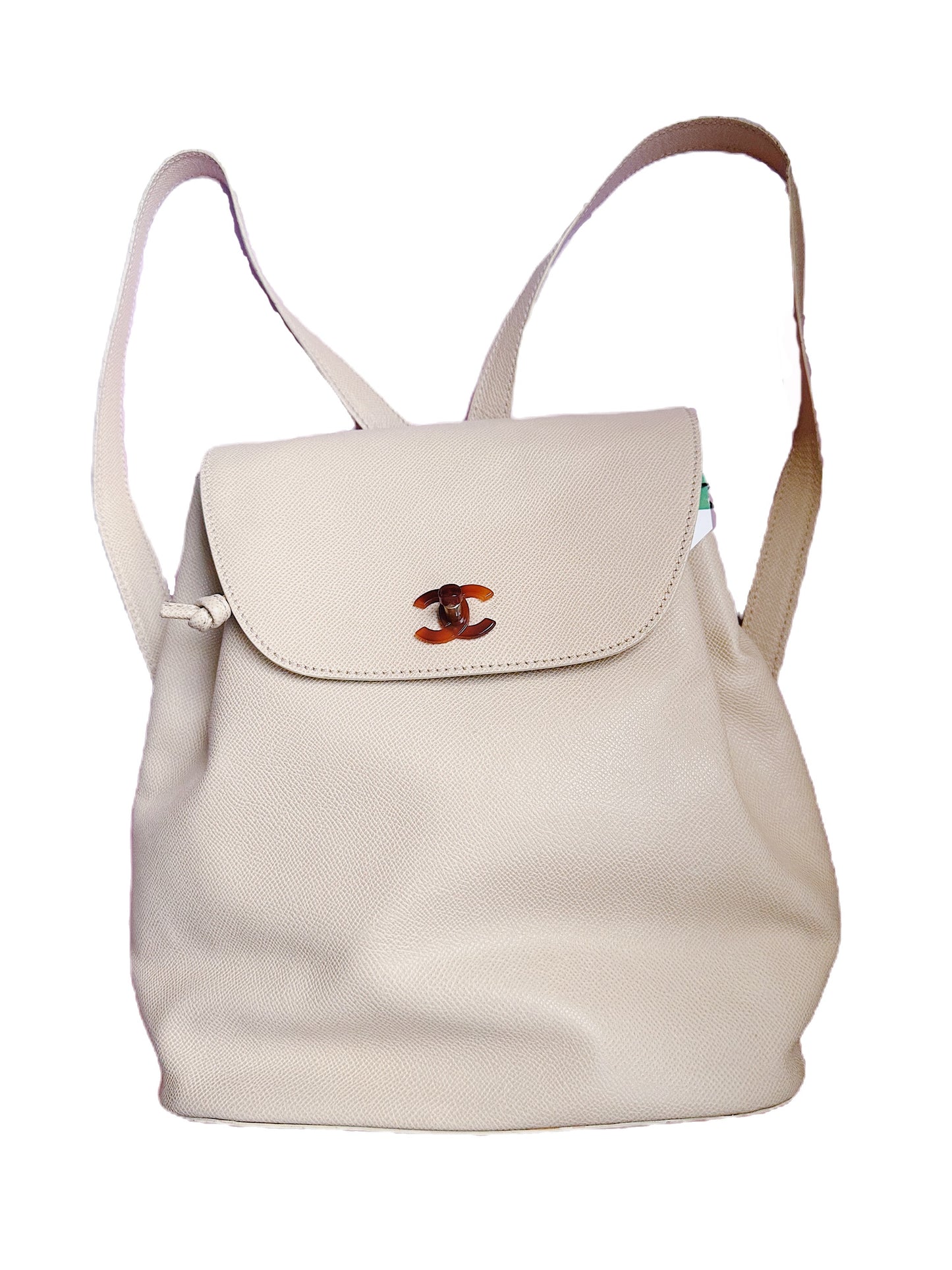 Chanel Caviar Backpack with Tortoiseshell Accents