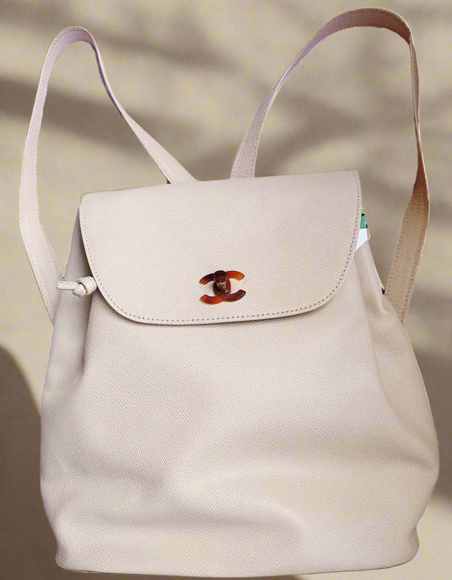 chanel backpack caviar leather Chanel Caviar Backpack with Tortoiseshell Accents – AMAZONIA