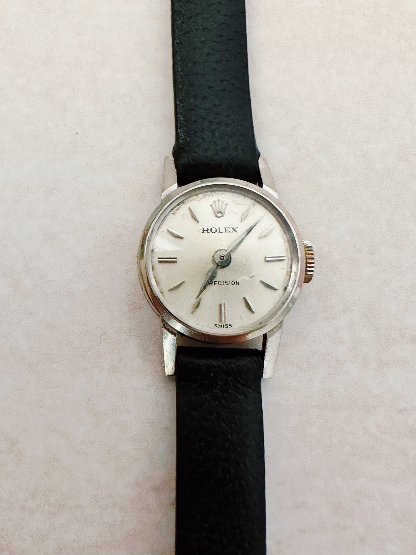 Vintage Rolex 18k White Gold Ref. 2148 Watch 16mm Manual Winding