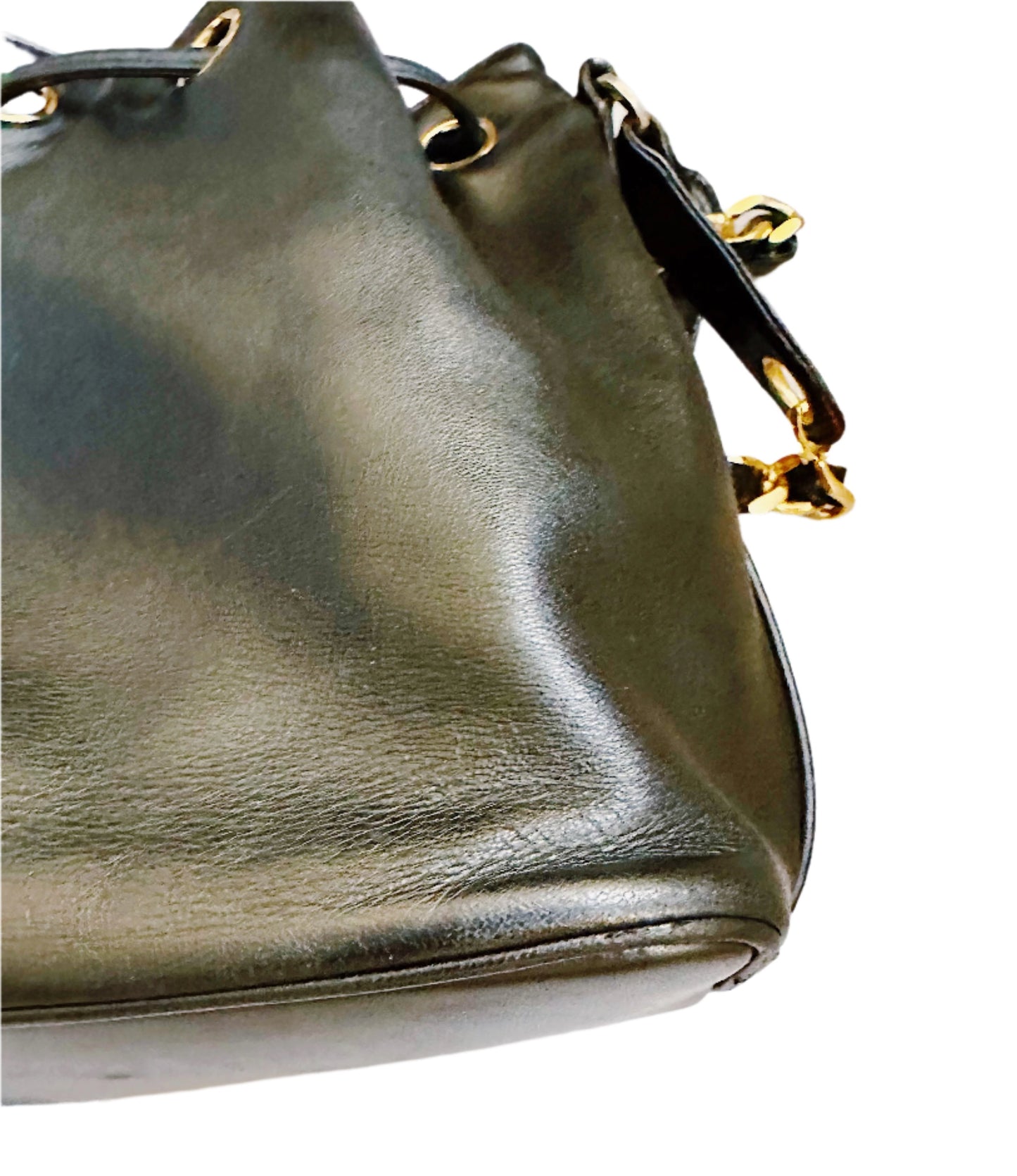 Vintage Chanel Bucket Bag with Gold Chain