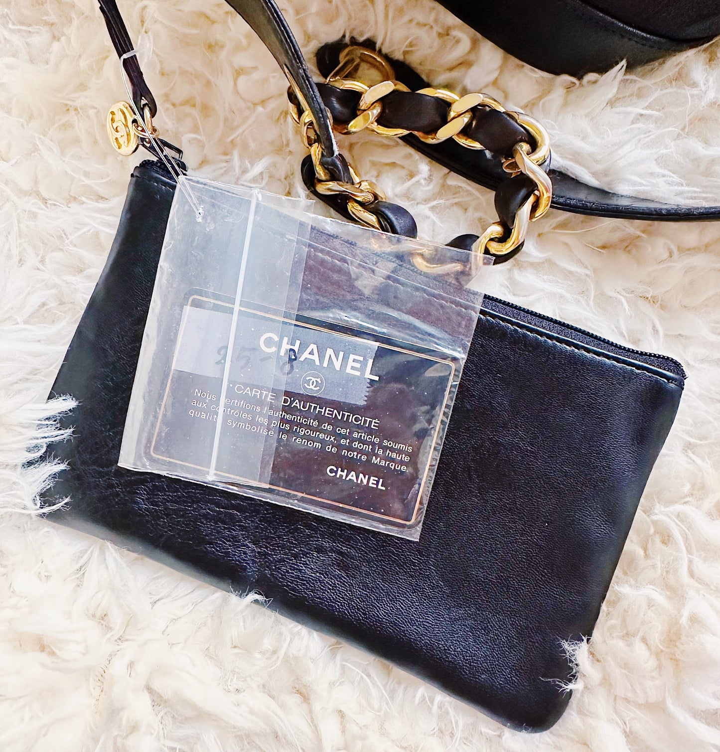 Vintage Chanel Bucket Bag with Gold Chain