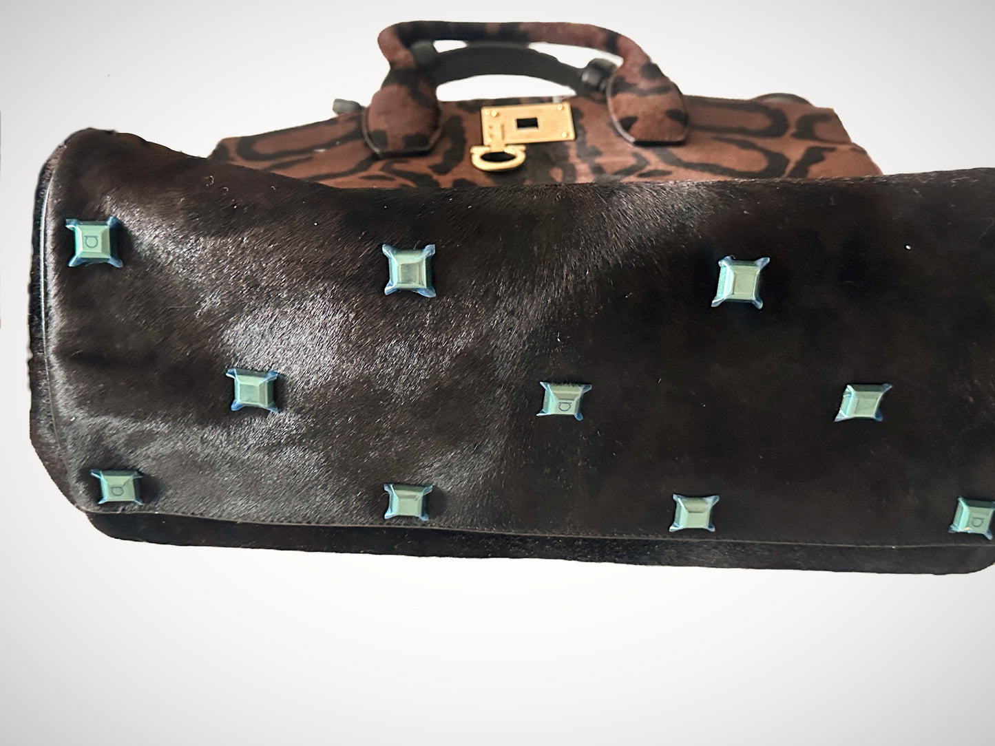 Ferragamo Large Leopard Print Handbag